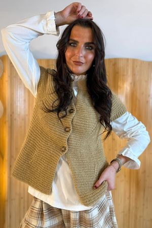 Laney Cap Sleeve Cardigan Camel